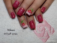 Porci akril virággal