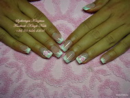 Francia és rozsaszin akril virág