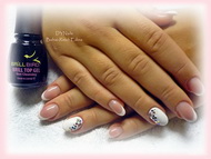 Színes csillogás fehér francia kombi