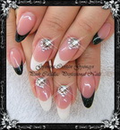 Black and white nails