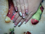 Ezüst fehér kövecskés