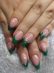 Best Nails - Zöld francia masnival 