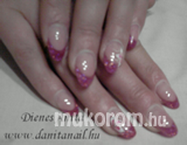 Best Nails - csillámos fr akryllal