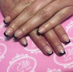 Best Nails - Fekete vég ezüsttel 