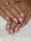 Best Nails - Piros francia kocka zselés műköröm