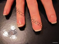 lenövésmentes francia körömerősítés