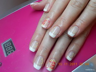 Zselé töltés akril díszítéssel