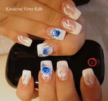 francia akril rózsával