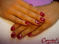 Best Nails - Piros gél lakk kövekkel