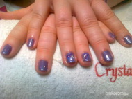 lila gel lac mintával