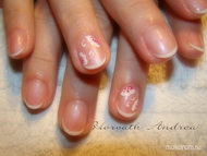 gel lac akril virággal