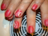 gel lac akril virággal