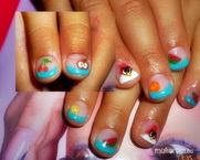 Gél lakkban gyümölcsök és angry birds