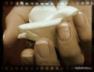 francia fehér kalocsai mintával