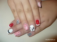 tiniköröm Lalának bajusszal