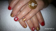 Karácsonyi gél lakk gyűrűvel