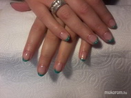 türkiz kék géllakk csillámmal