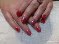 piros gel lakk ezüst csillámmal