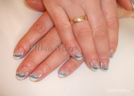 lakkzselé csillámmal és akrilfestéssel