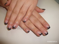 lakkzselé csillámmal és akrilfestéssel