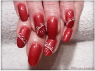 4es gel lac akril díszítéssel