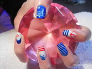 Gél Lakk Tengerészmintás