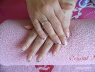 gél lac akril díszítéssel 