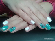 Gél lakk porcelánvirággal