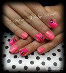 Pink matt fényes szegecsekkel
