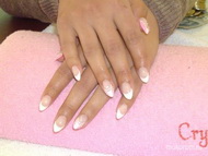 Tinának francia pink fűzővel