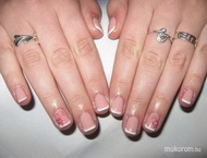 francia gél lakk hópehely mintával