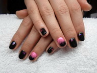 Best Nails - Pink fekete átmenet géllakk