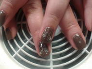 Gél lakk pillangóval díszítve