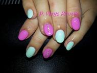 Pink nádzöld géllakk zselé alapon