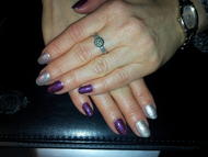 Best Nails - ezüst a lilával