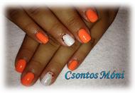 neon narancs és fehér