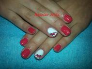 Shellac  akril díszítéssel