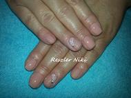 Shellac  akril díszítéssel