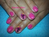 Shellac akril díszítéssel
