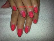 Shellac akril díszítéssel