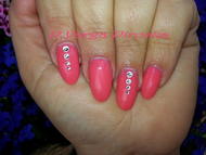 Sajátom korall géllakkos strasszos