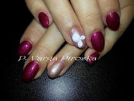 Selyemfényű géllakk porci virággal