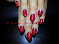 Selyempiros géllakk és strasszok