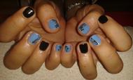 blue Black nails