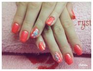 gél lakk one stroke virággal