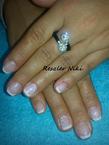 Shellac francia akril díszítéssel