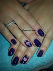 Shellac akril díszítéssel