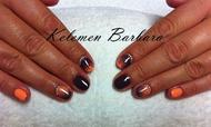 Narancs barna ombre