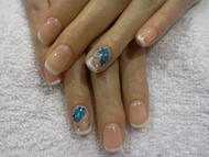 Francia géllakkozás akril virággal