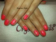 Gél lakk akril díszítéssel